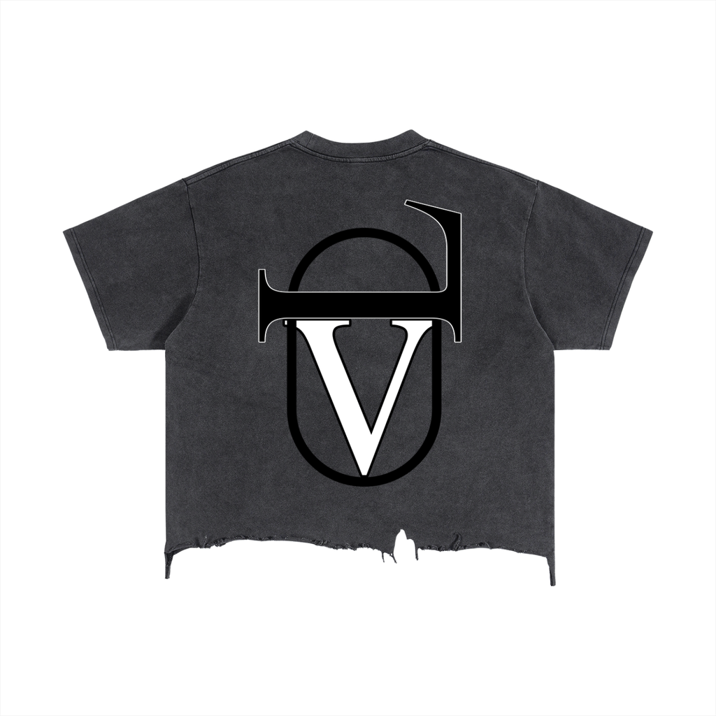 Vintage Wash Boxy Distressed Hem T-Shirt