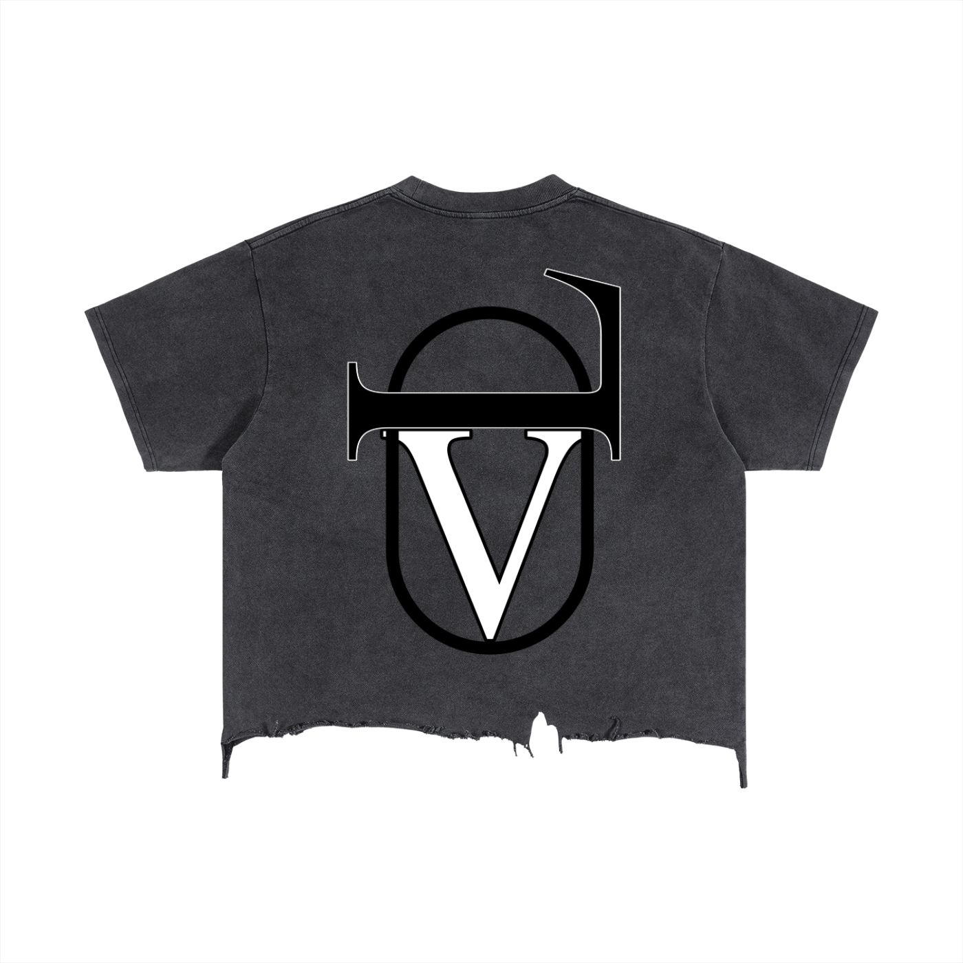 Vintage Wash Boxy Distressed Hem T-Shirt