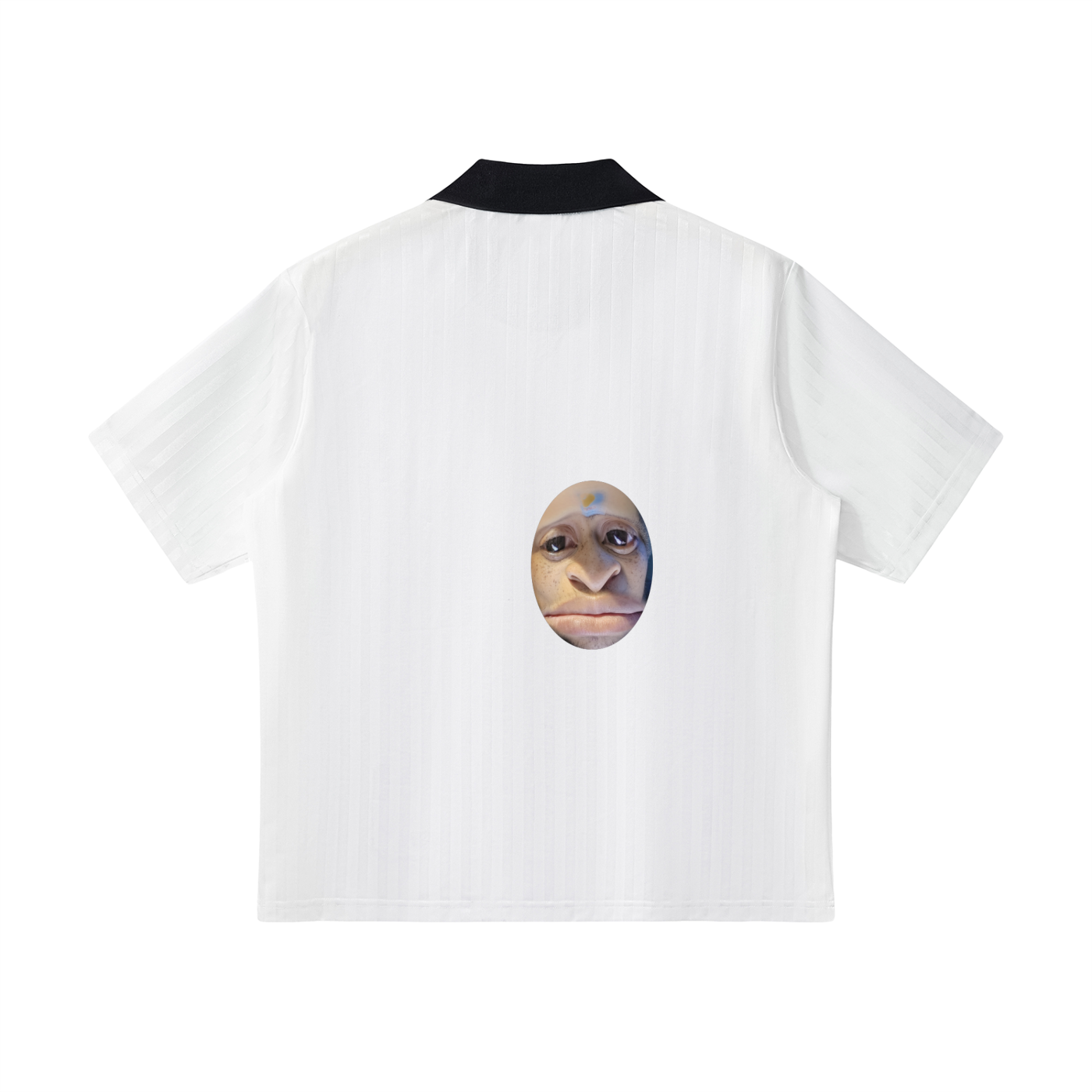 Contrast Collar Striped Soccer Jersey
