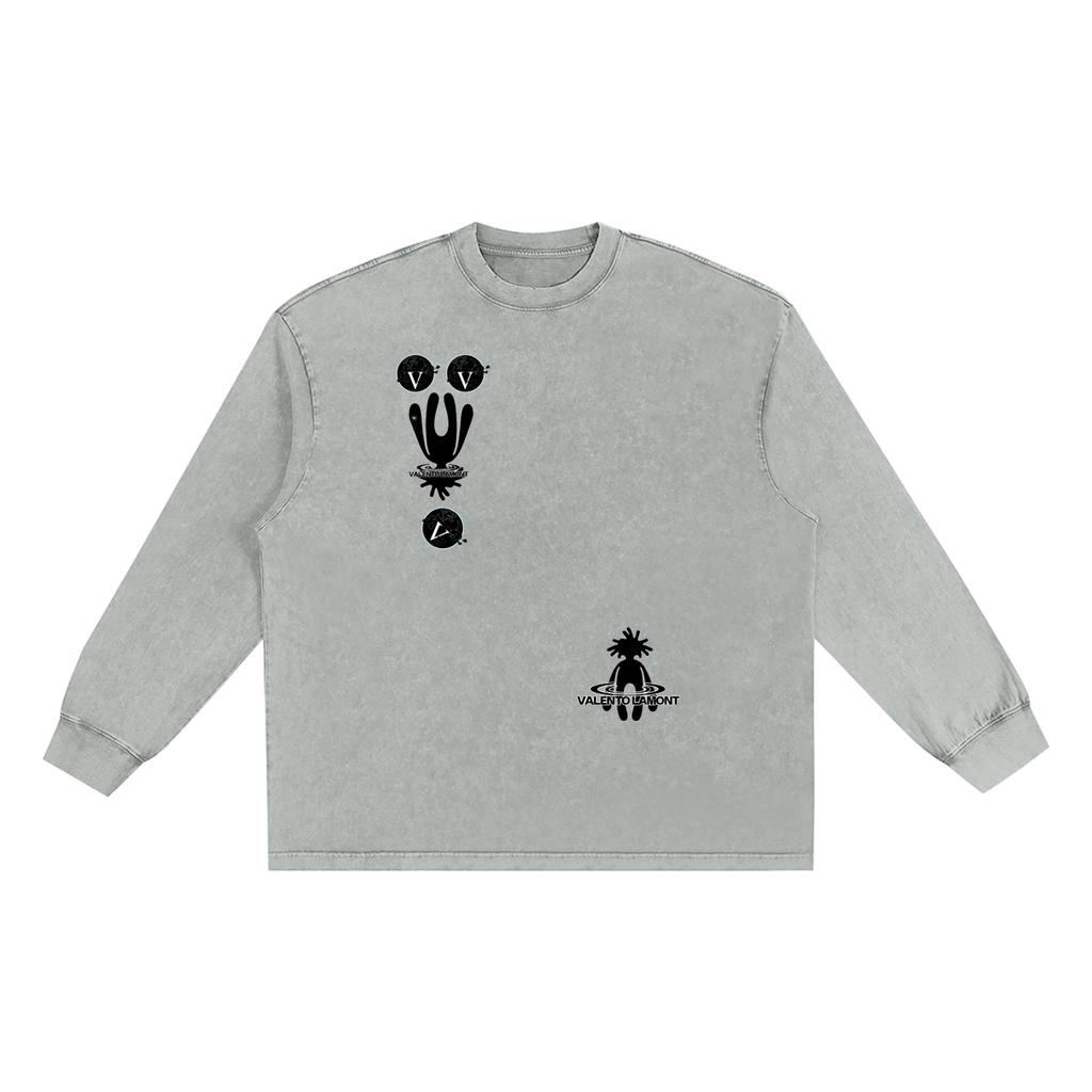 Snow Washed Oversize Long Sleeve T-shirt
