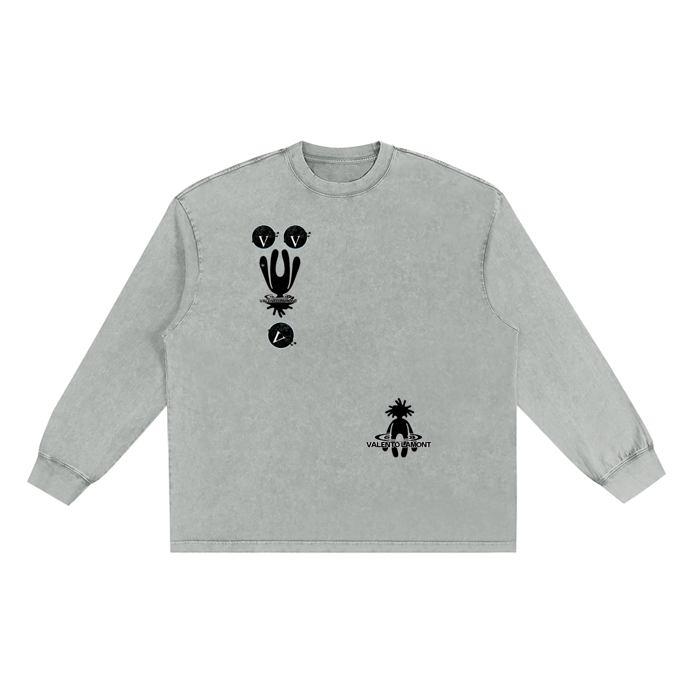 Snow Washed Oversize Long Sleeve T-shirt