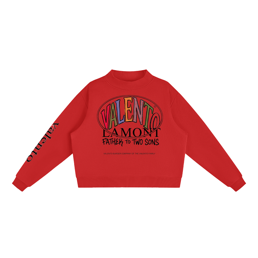 Essential Fleece Mock-Neck Crew Sweatshirt