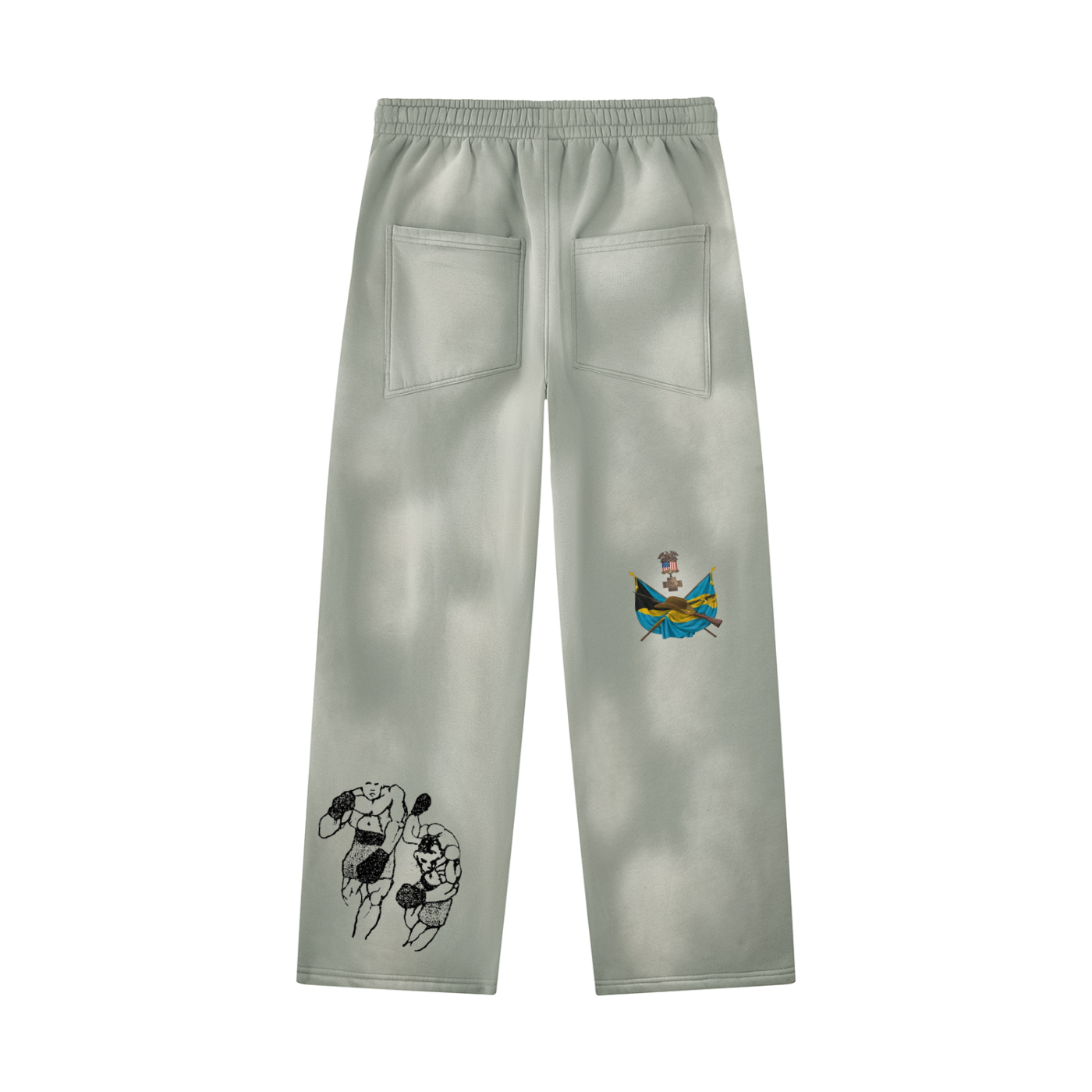 Unisex Sunfade Wide Leg Fleece Sweatpants