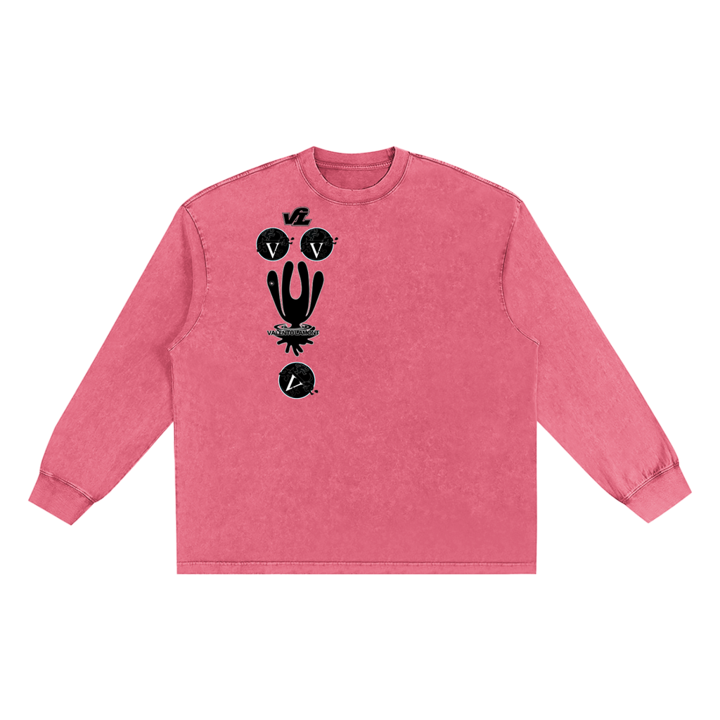 Snow Washed Oversize Long Sleeve T-shirt