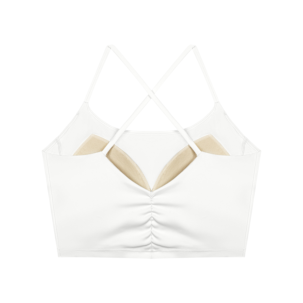Women's Ruched Cropped Yoga Tank Top