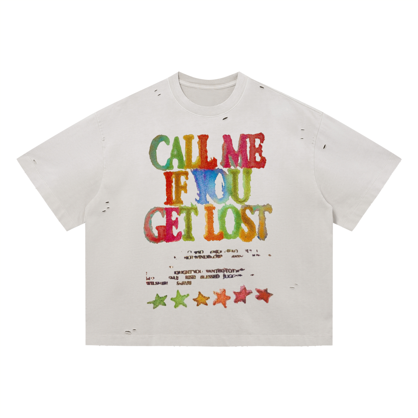 Vintage Washed Distressed Boxy Oversized T-Shirt