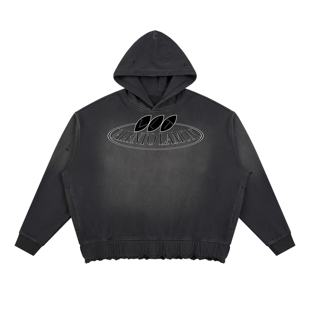 Unisex Sunfade Ripped Boxy Hoodie