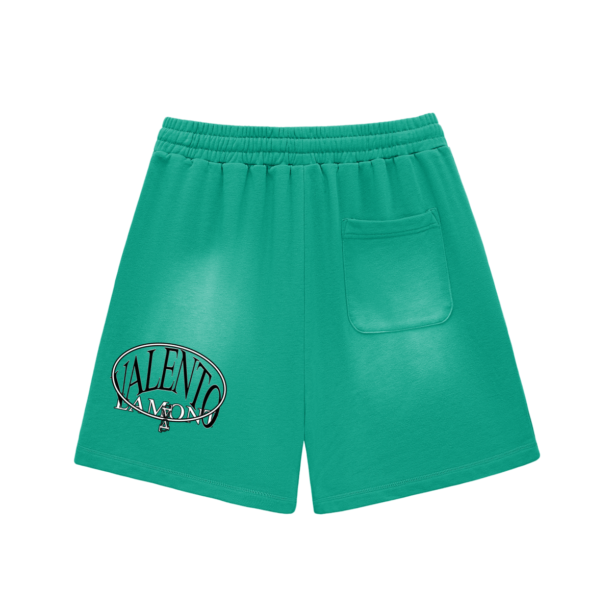 Sun Fade Raw Edge Cotton Shorts