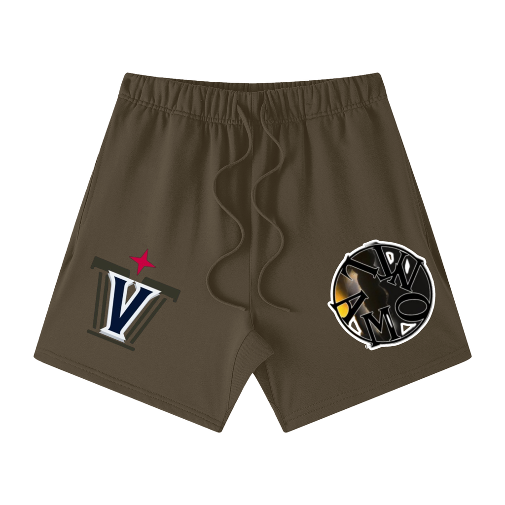 Unisex Earth Tone Loose Fit Cotton Shorts