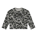 Unisex Camo Waffle Raw Edge T-Shirt