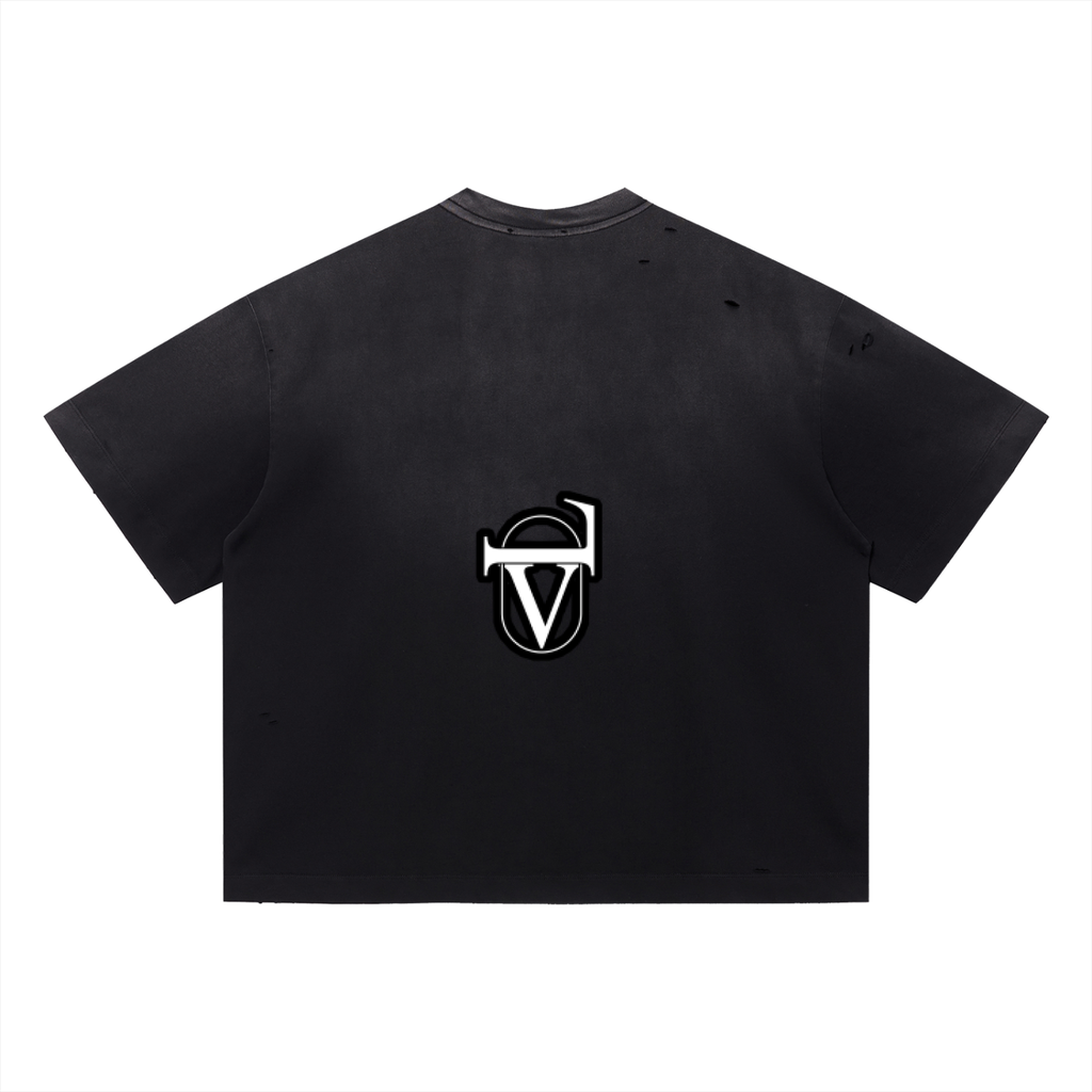 Vintage Washed Distressed Boxy Oversized T-Shirt