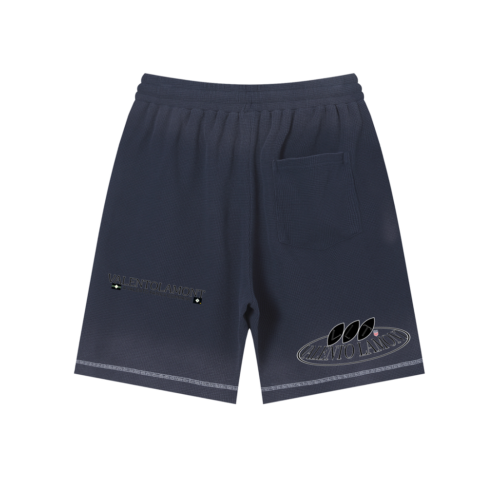 Unisex Sunfade Waffle Raw Hem Shorts