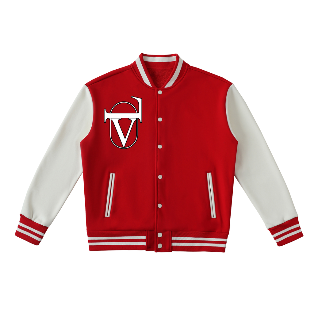 Two-Tone Fleeced Varsity Jacket