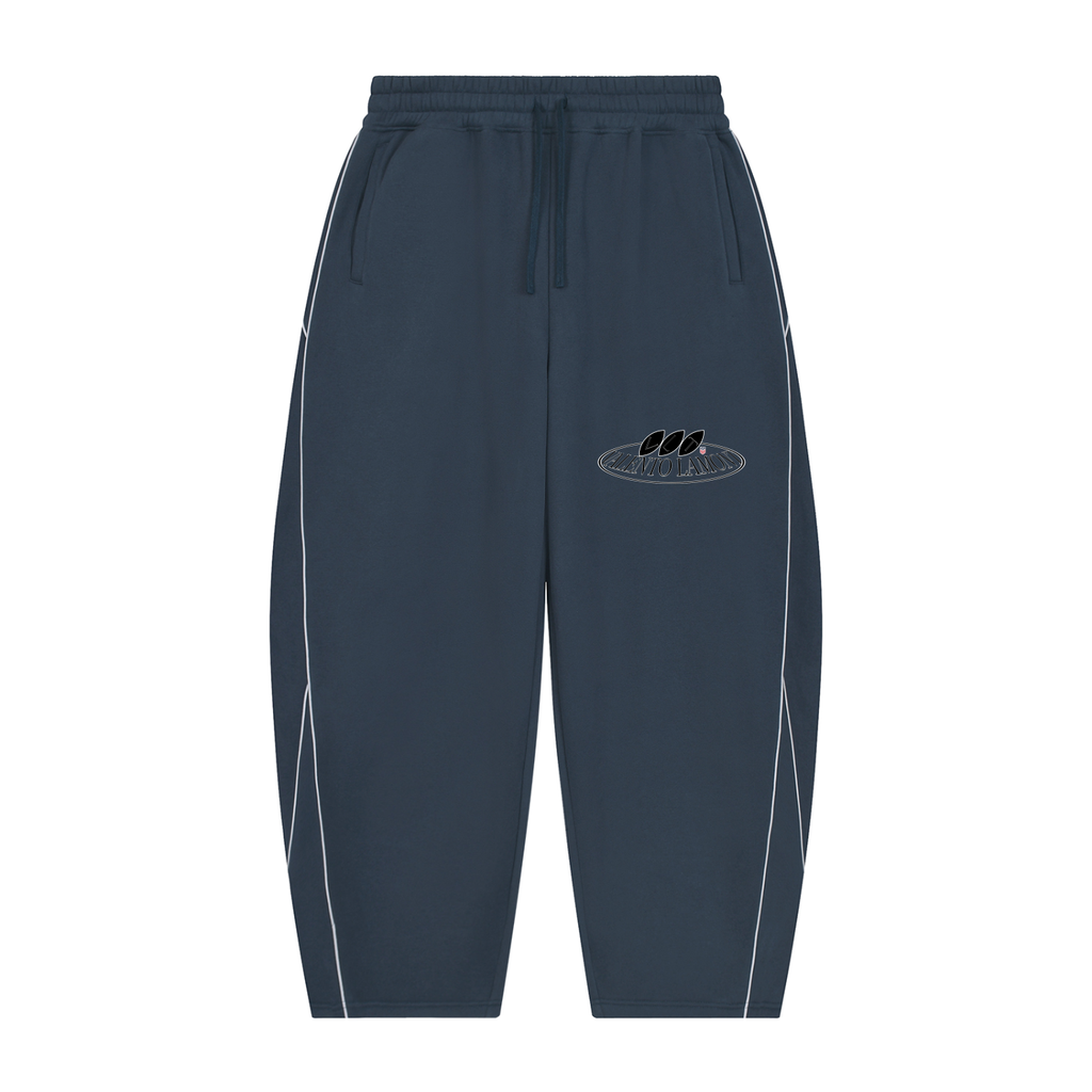 V Piping Fleece Barrel Leg Sweatpants