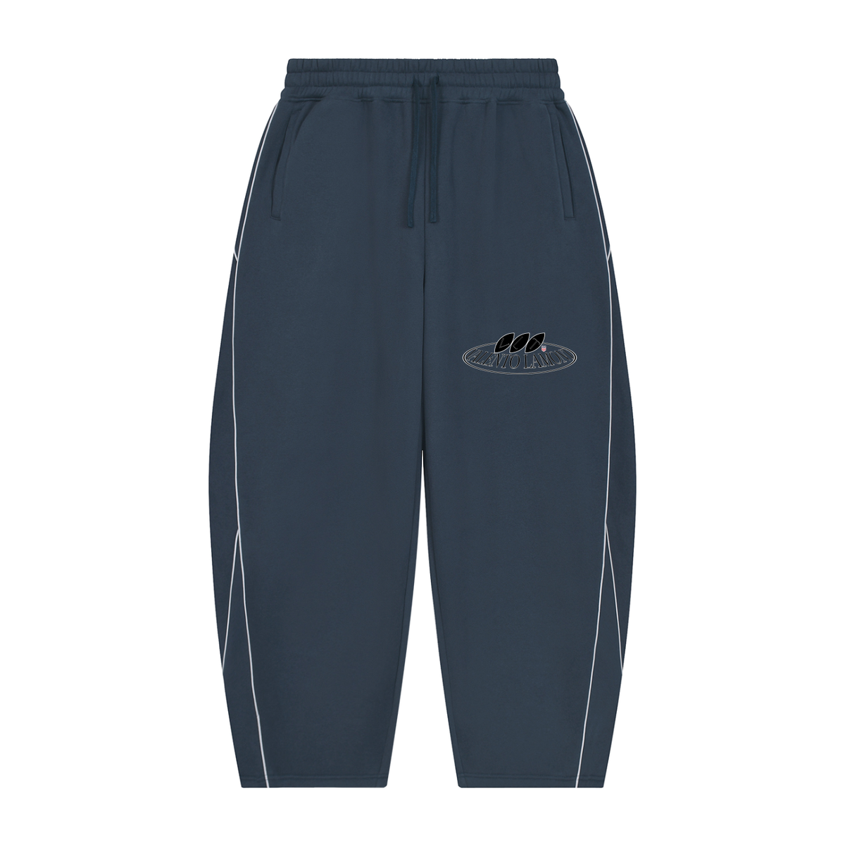 V Piping Fleece Barrel Leg Sweatpants