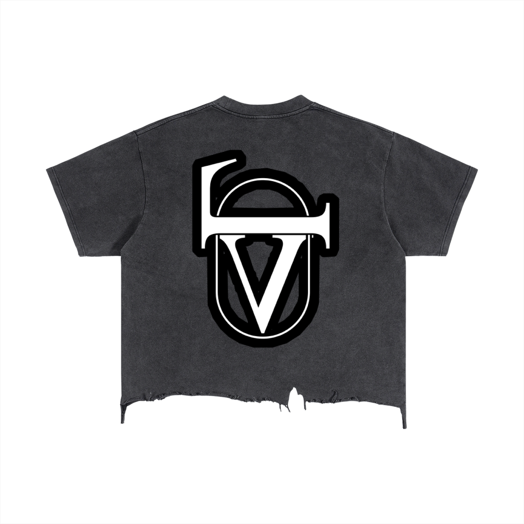 Vintage Wash Boxy Distressed Hem T-Shirt