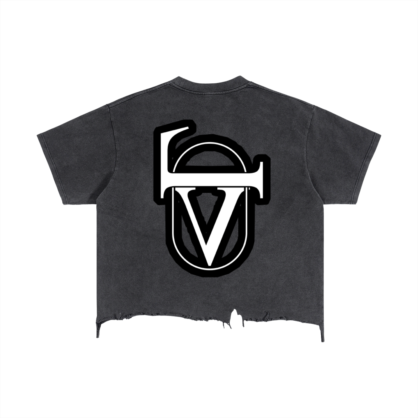 Vintage Wash Boxy Distressed Hem T-Shirt