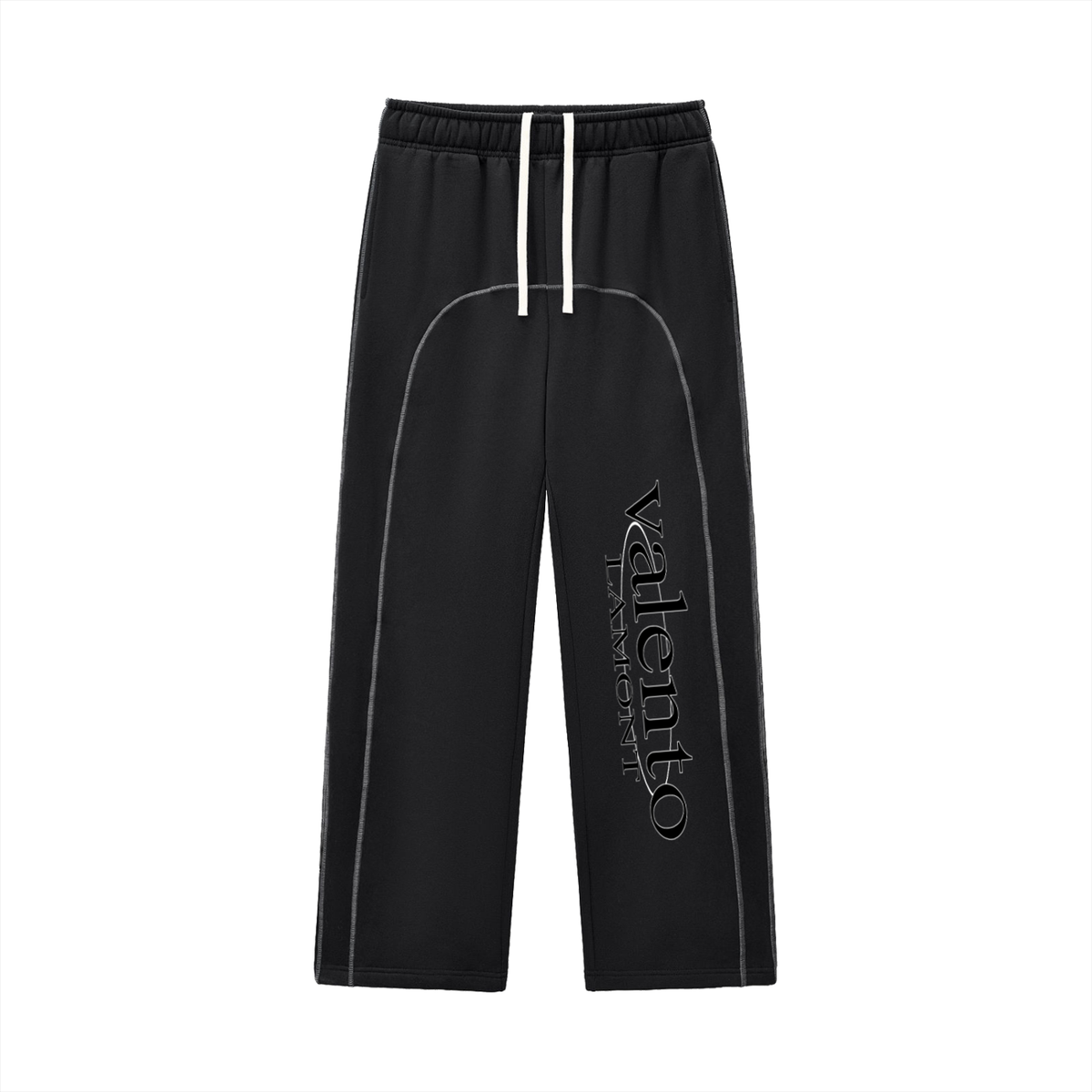 Contrast-Stitched Fleece Sweatpants