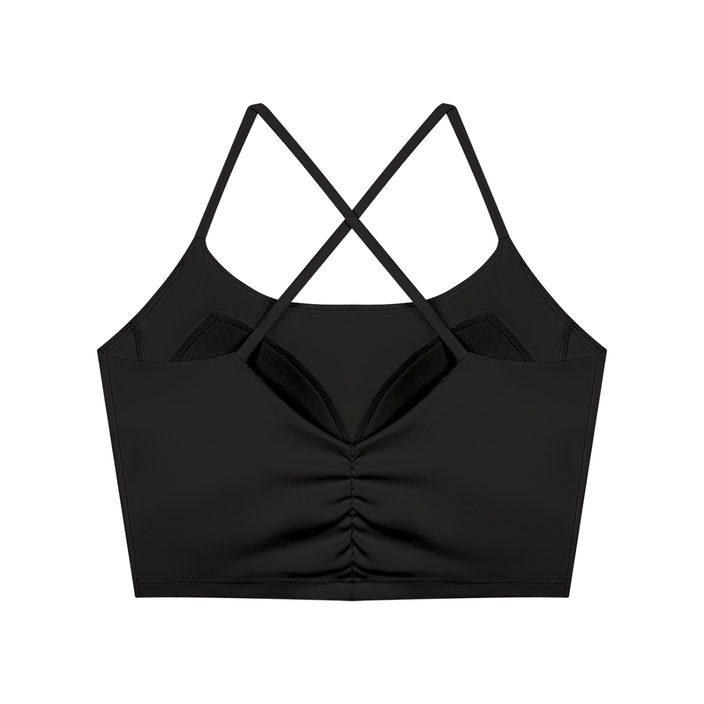 Women's Ruched Cropped Yoga Tank Top