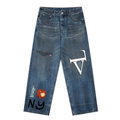 Vintage Wash Baggy Denim Jeans