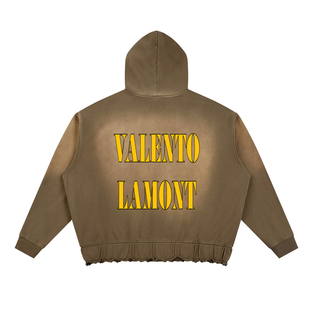 Unisex Sunfade Ripped Boxy Hoodie