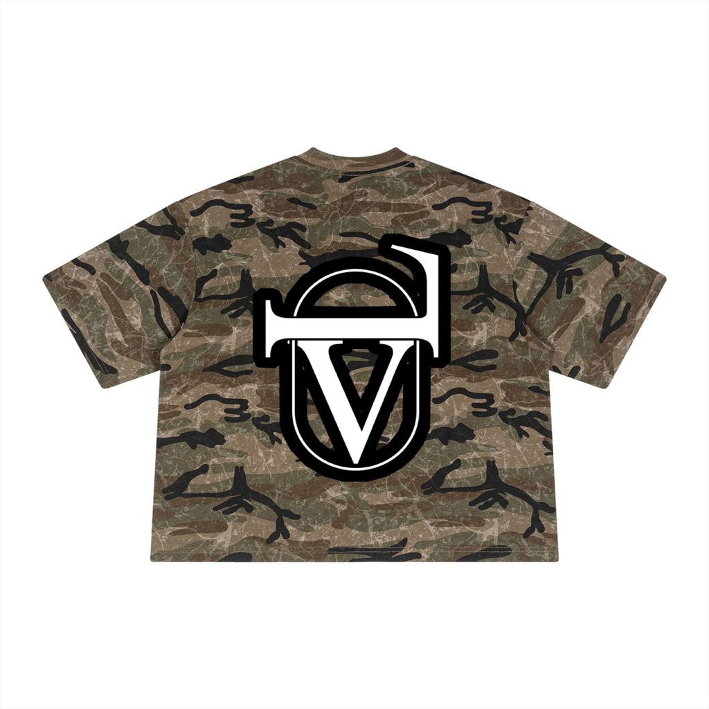 Unisex Boxy Camo Print T-Shirt