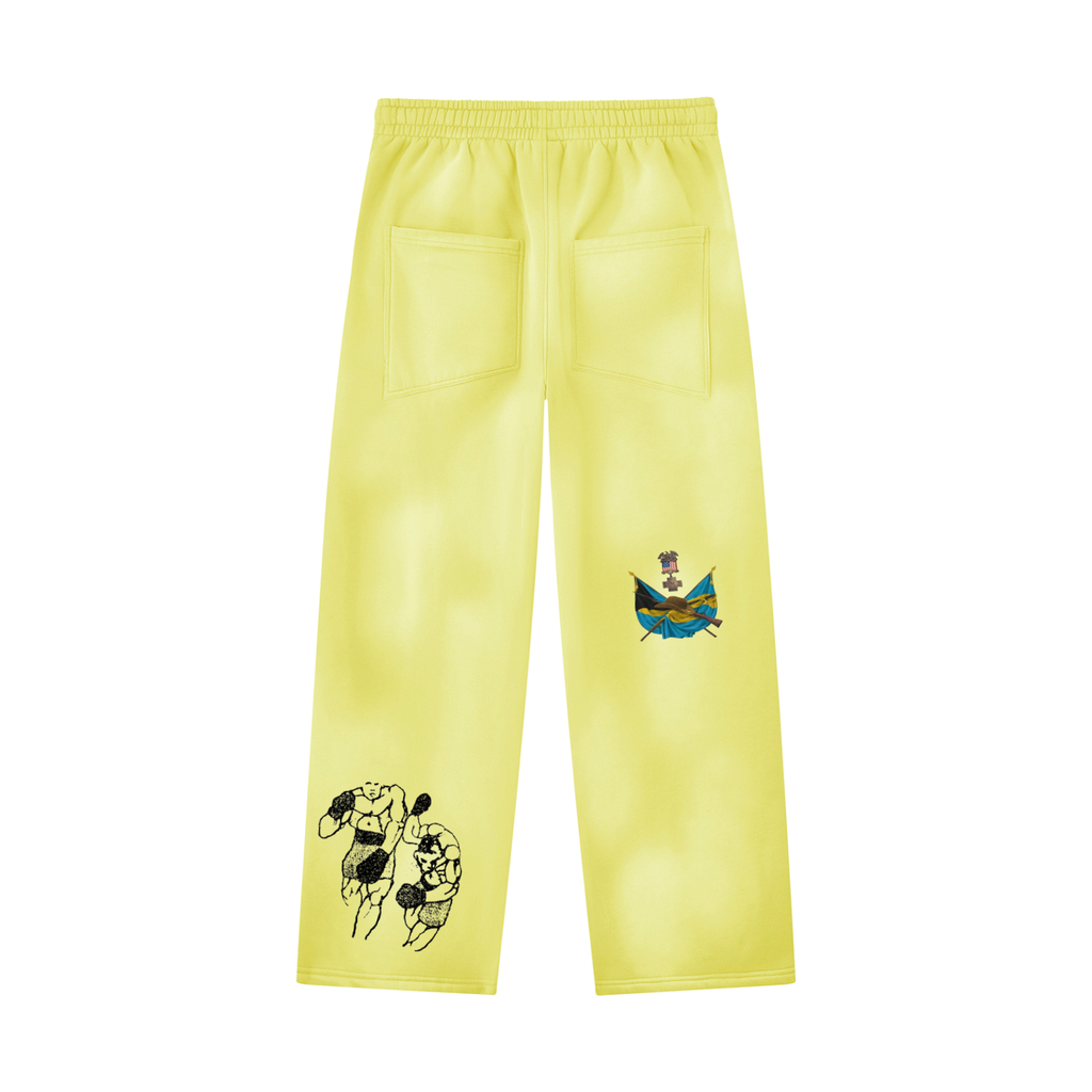Unisex Sunfade Wide Leg Fleece Sweatpants
