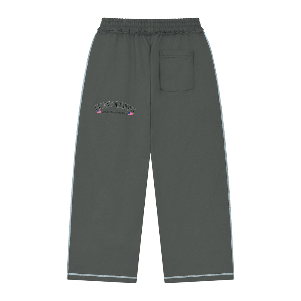 V Raw Edge Topstitch Sweatpants