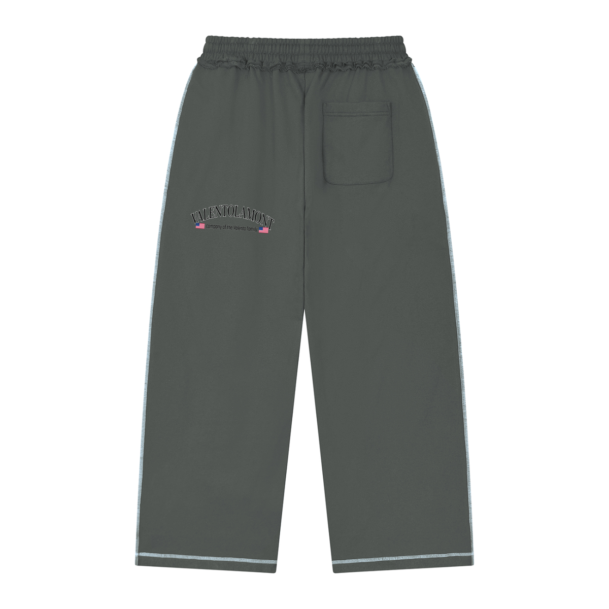 V Raw Edge Topstitch Sweatpants