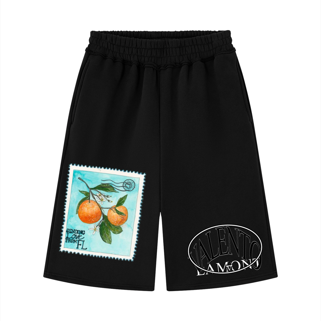 Unisex Raw Edge Fleece Shorts