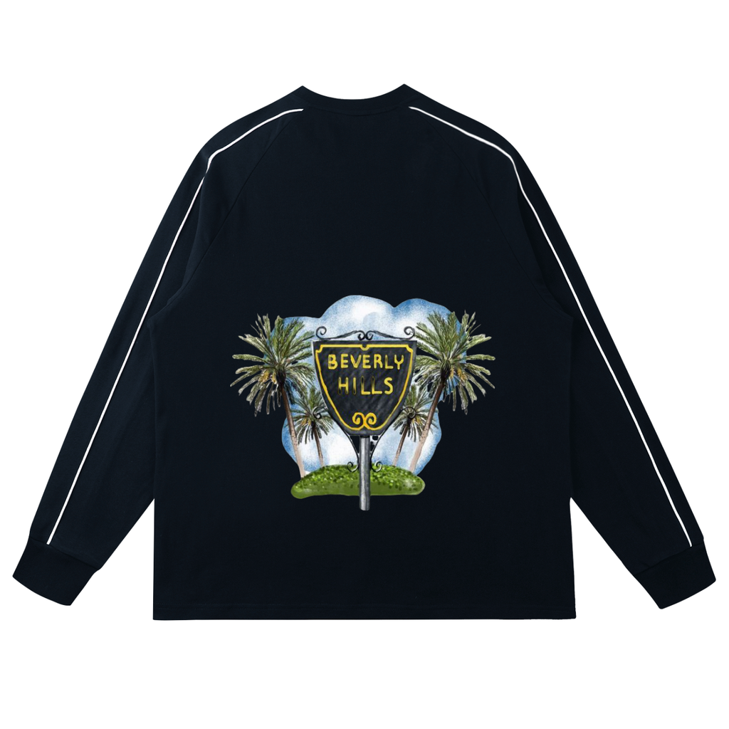 Contrast Panel Raglan Sweatshirt