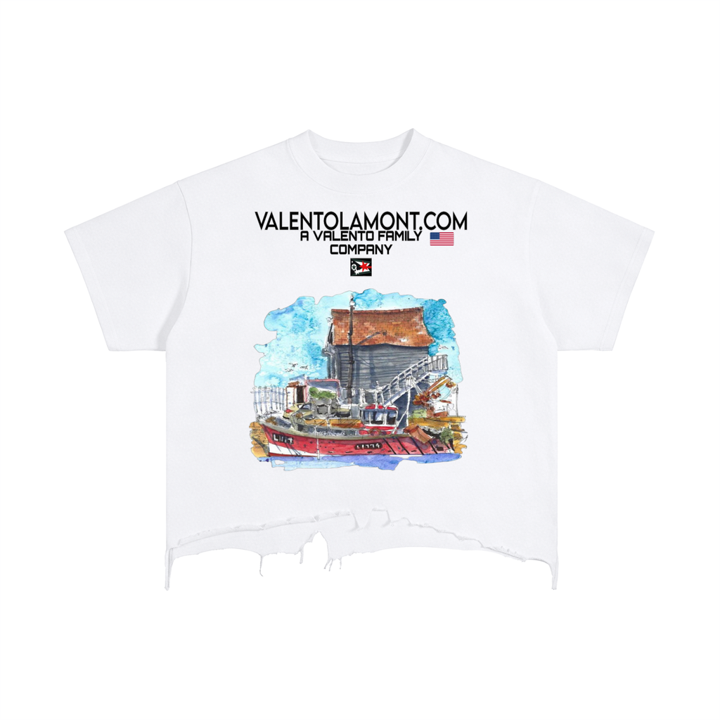 Vintage Wash Boxy Distressed Hem T-Shirt