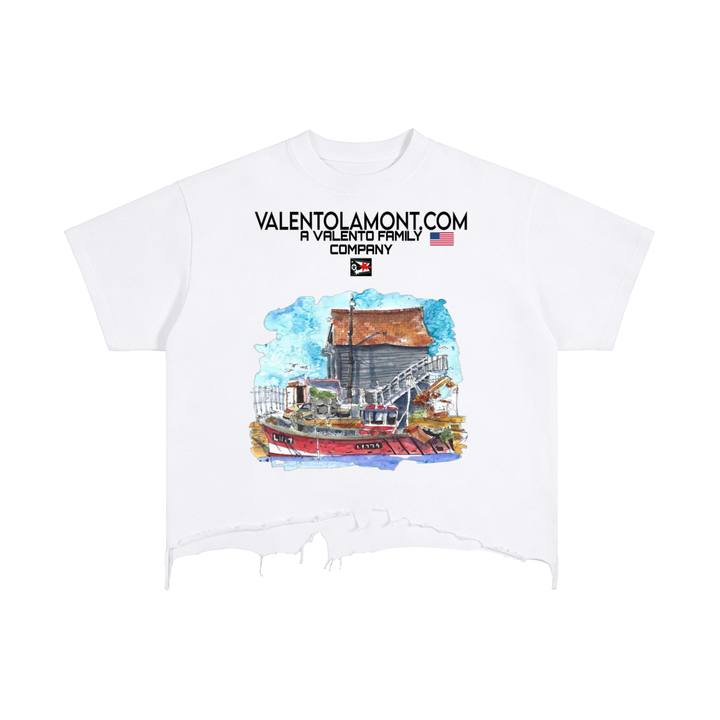 Vintage Wash Boxy Distressed Hem T-Shirt