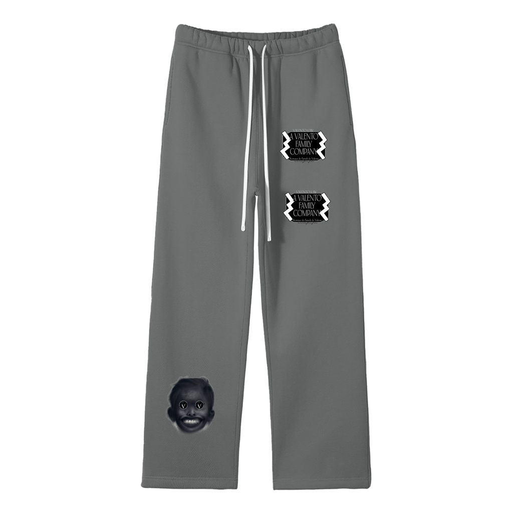 Unisex Solid Color Fleece Straight Leg Pants