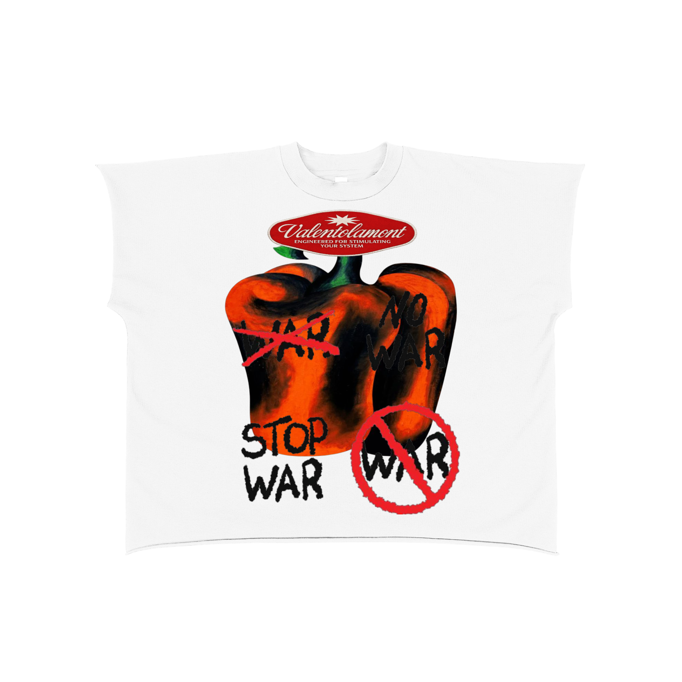 Raw Edge Boxy Non-Shrink T-Shirt