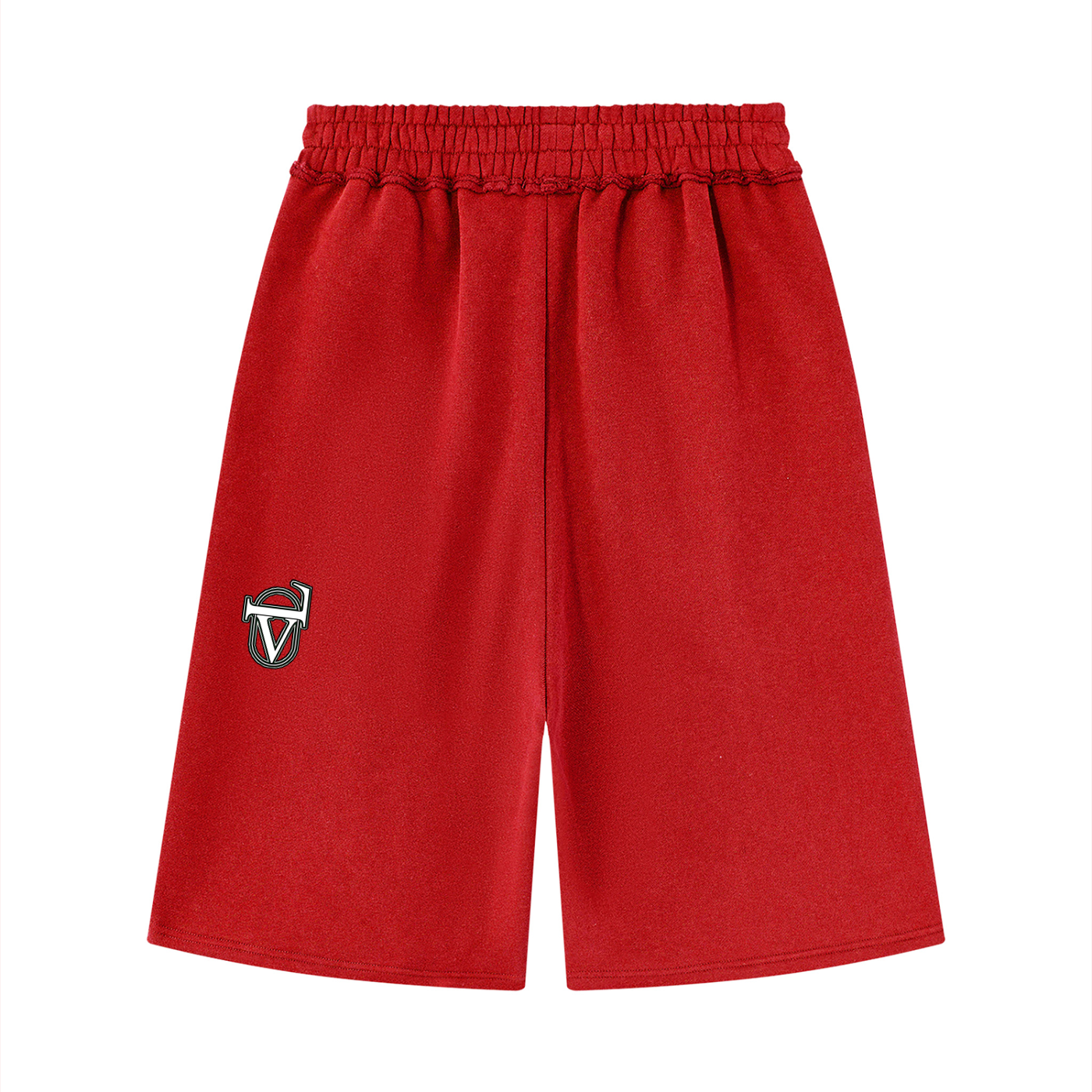 V Raw Edge Fleece Shorts