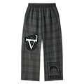 V Plaid Straight Leg Pants