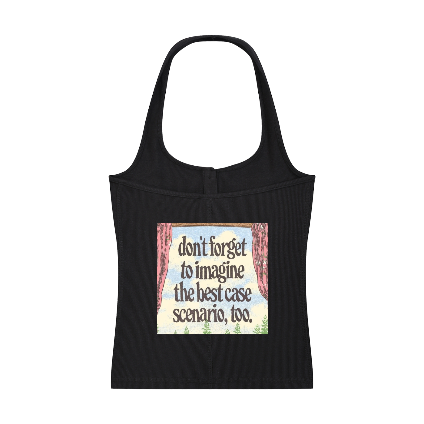 Women's Ribbed Henley Tank Top
