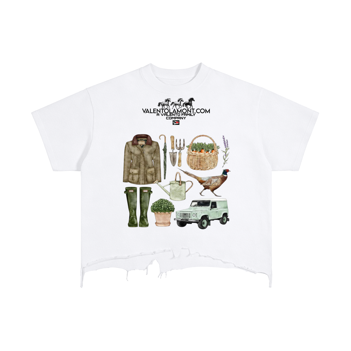 Vintage Wash Boxy Distressed Hem T-Shirt