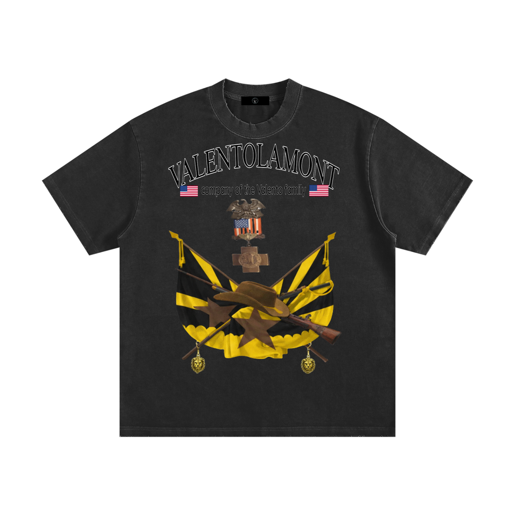Heavyweight Vintage Washed Frayed T-Shirt