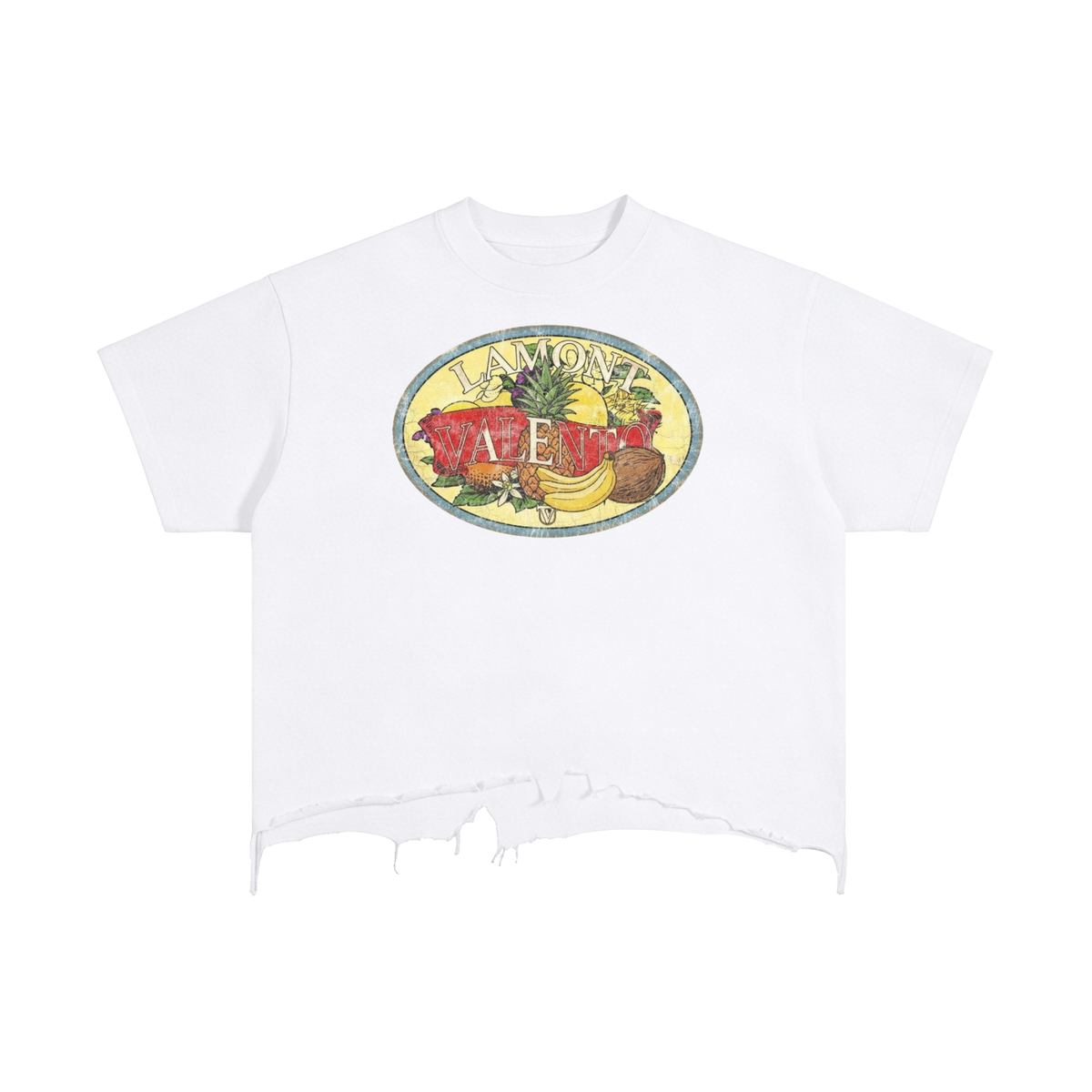 Vintage Wash Boxy Distressed Hem T-Shirt