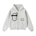 Zip-Through Boxy Fleece Hoodie