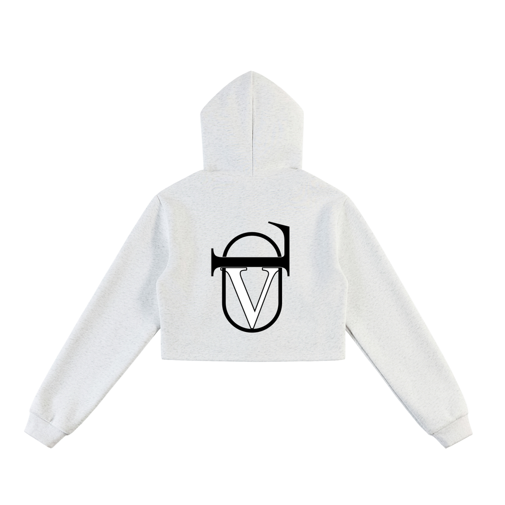 Essential Cropped Zip-Up Hoodie