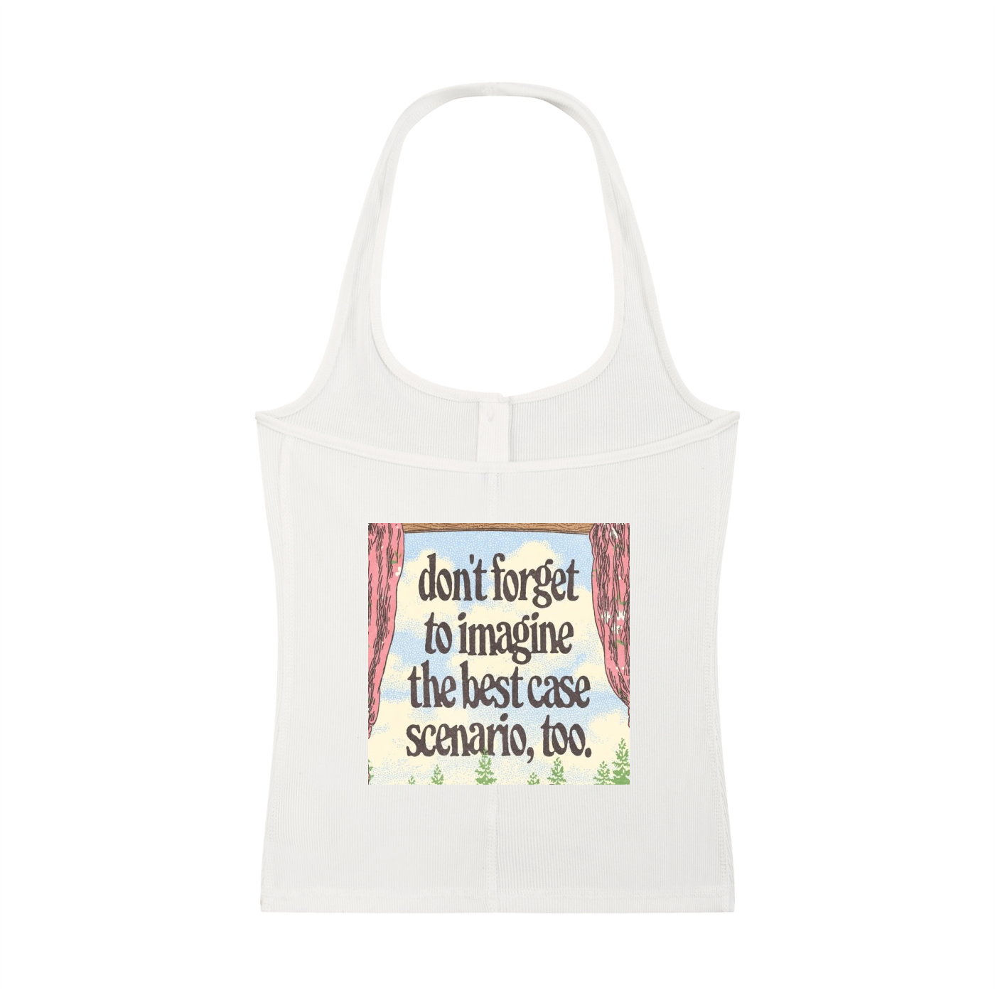 Women's Ribbed Henley Tank Top