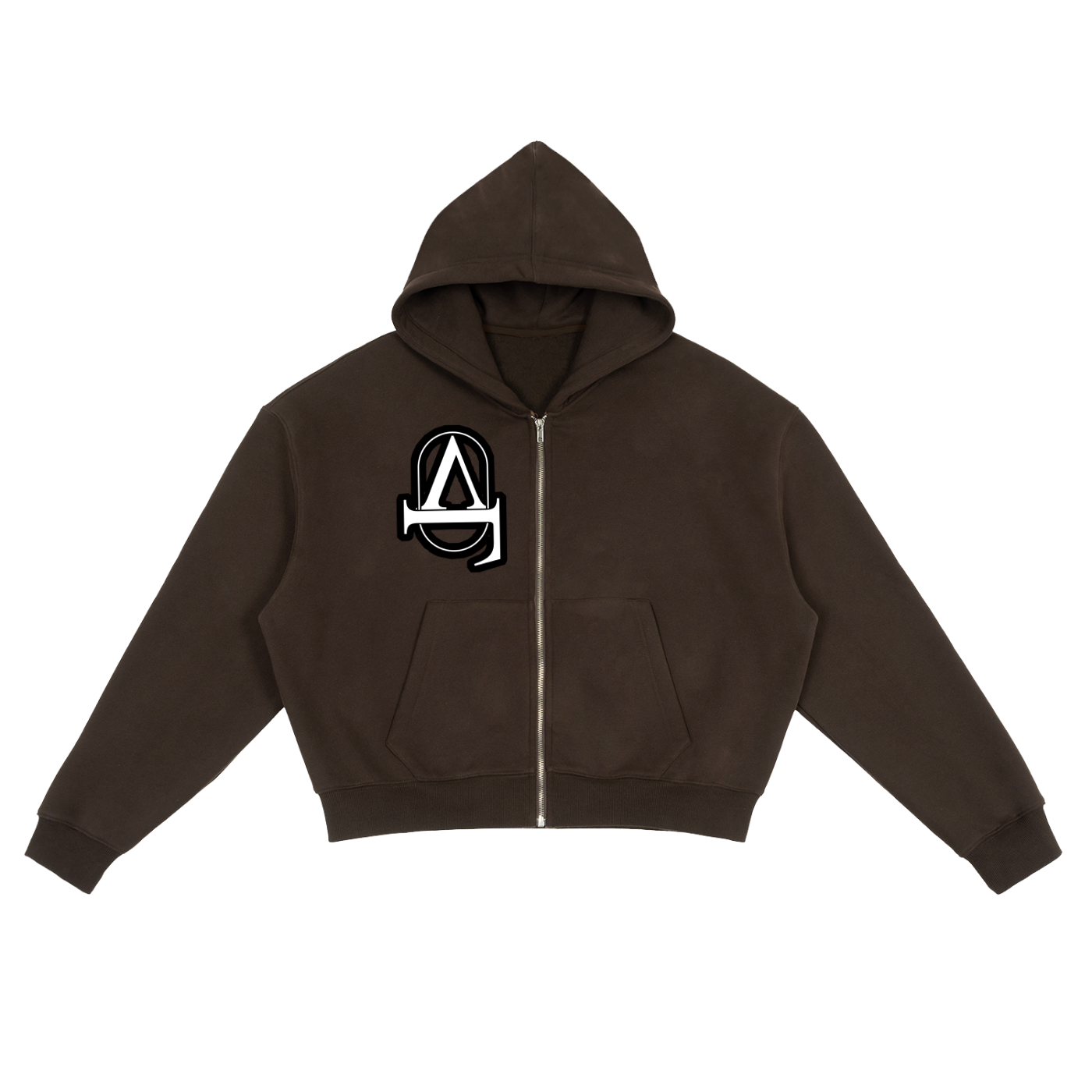 Fleece Zip-Up Boxy Hoodie