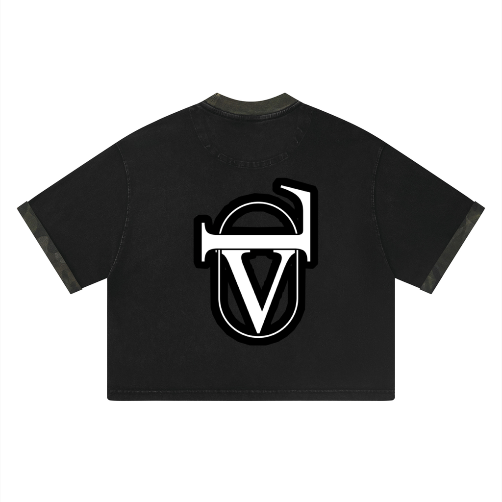 Unisex Mineral Washed Boxy Panel T-Shirt