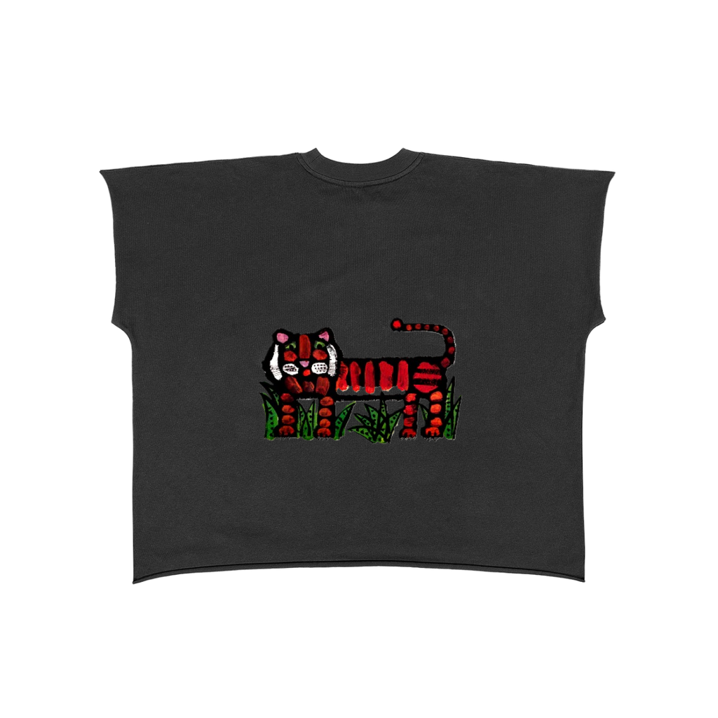 Raw Edge Boxy Non-Shrink T-Shirt