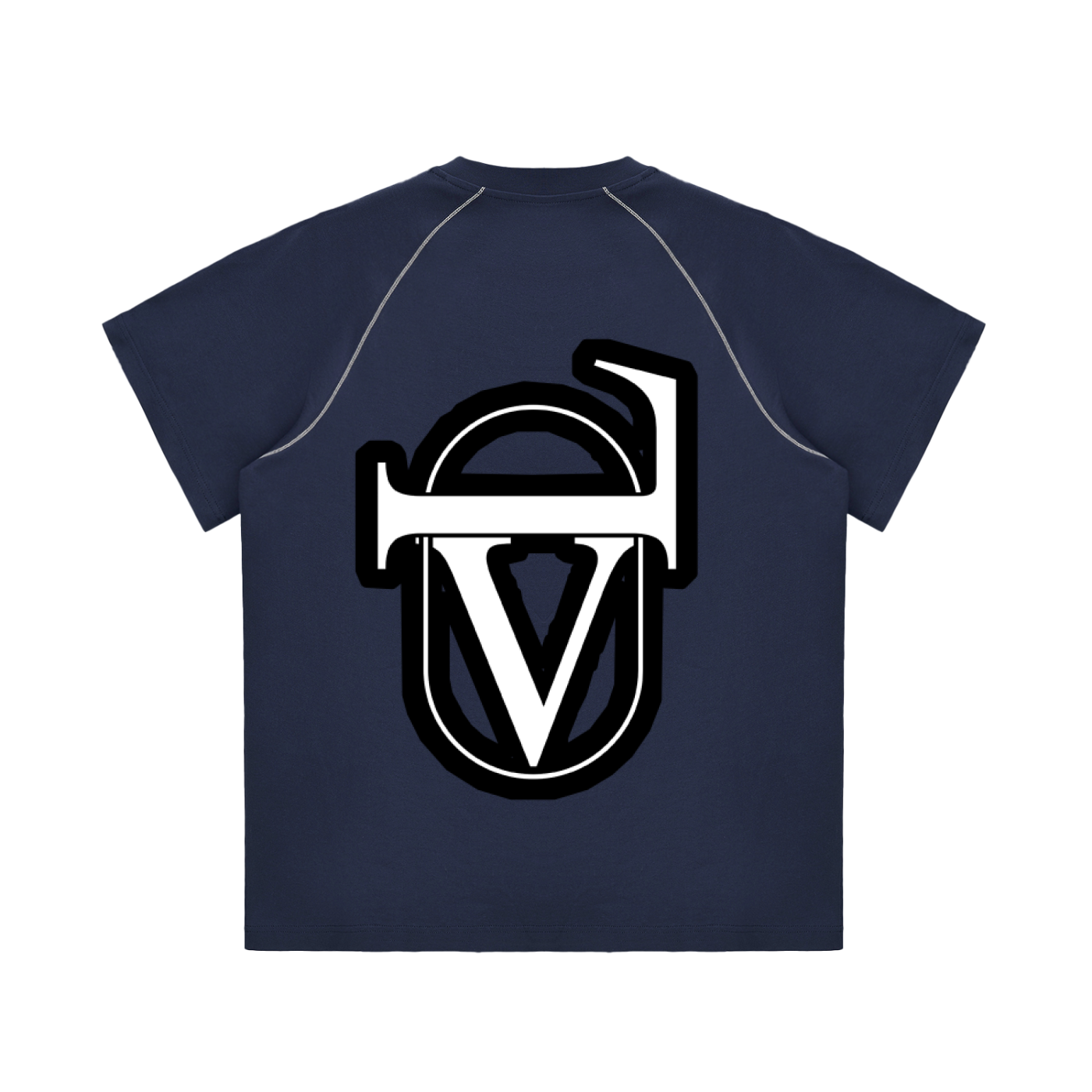 Striped Contrast Stitch T-Shirt
