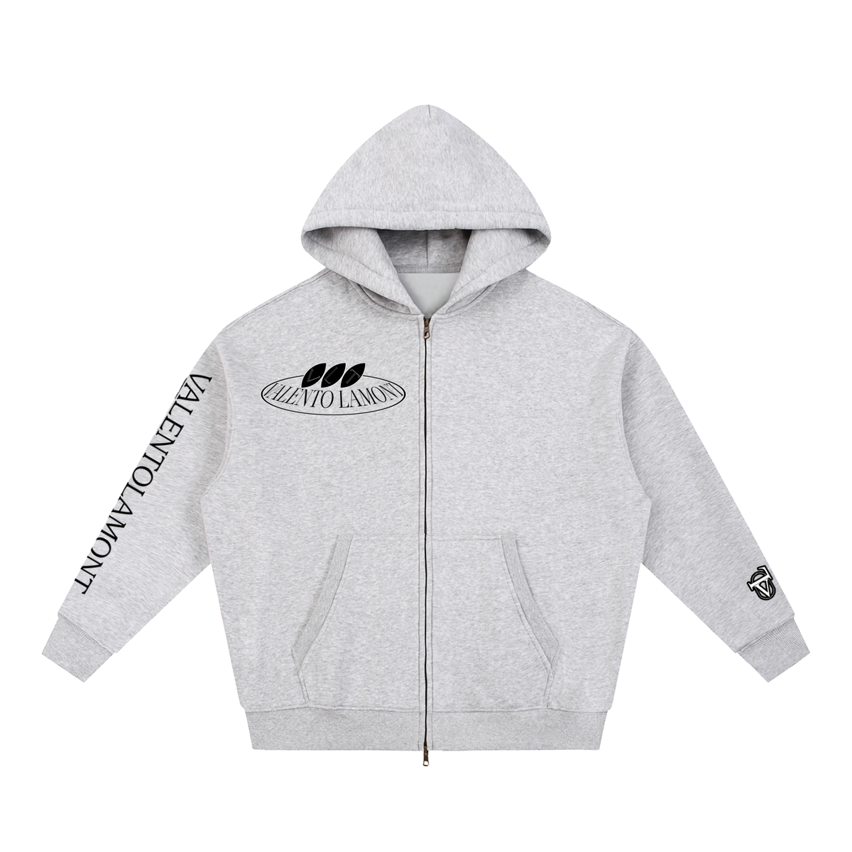 V Oversized Fleece Boxy Hoodie