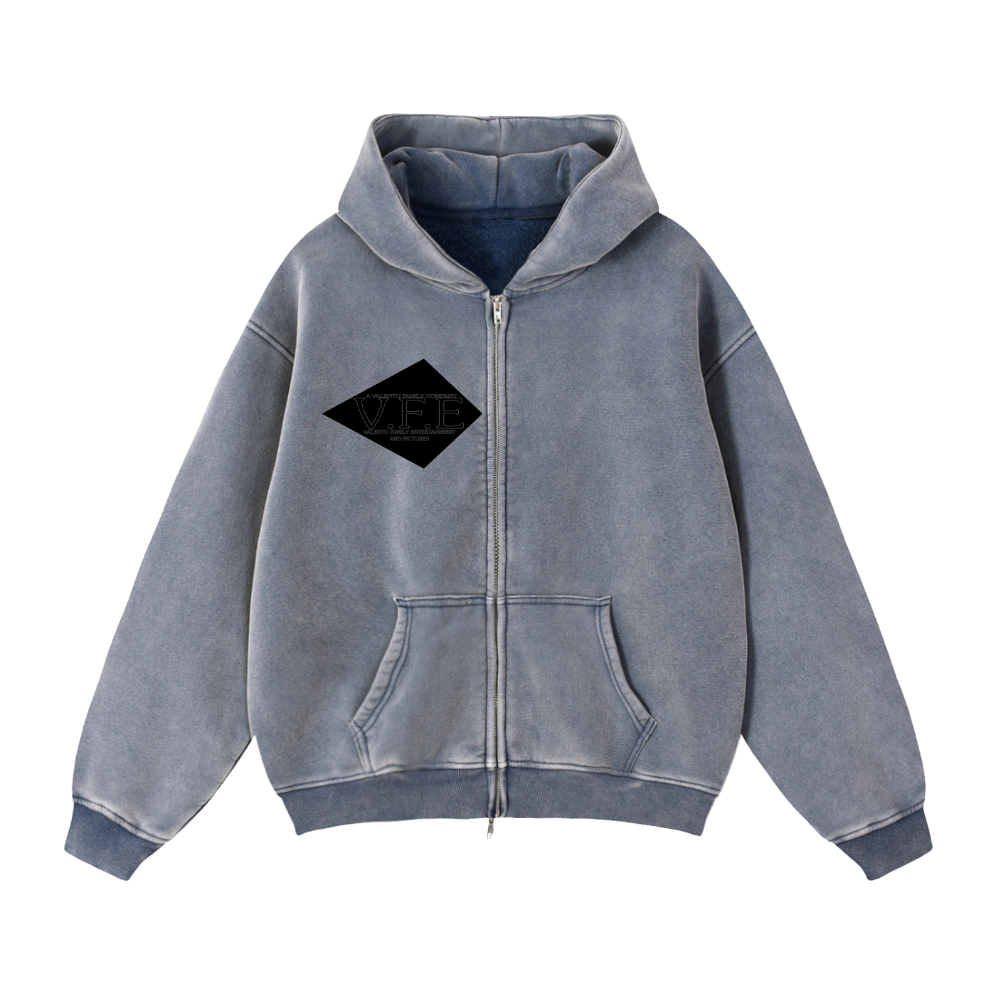 Zip-Through Boxy Fleece Hoodie